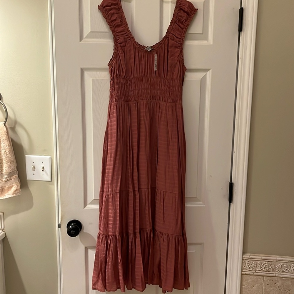 Wishlist Apparel Mauve Smocked Maxi Dress